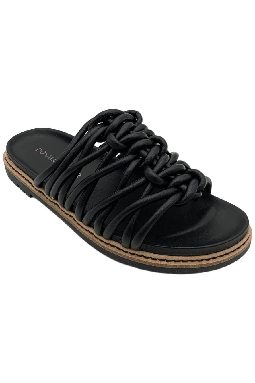 Donald Pliner Women's Loni Nappa Slide Sandals Black - Medium